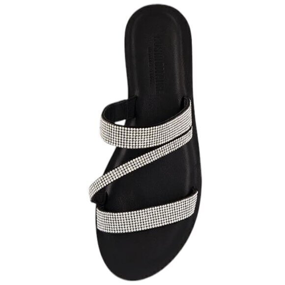 CUSHIONAIRE Vienna‎ Rhinestone slide sandal +Memory Foam size 9.5 New SOLD OUT - Picture 5 of 6